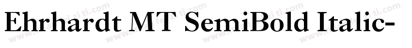 Ehrhardt MT SemiBold Italic字体转换